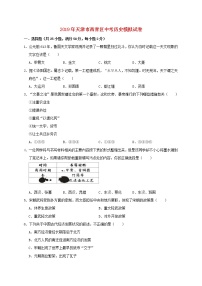 初中历史中考复习 天津市西青区当城中学2019年中考历史模拟试卷（含解析）