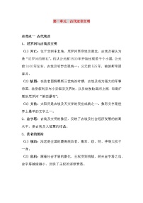 【中考一轮复习】2023年中考历史重点识记手册——九年级上册  第四单元  封建时代的亚洲国家