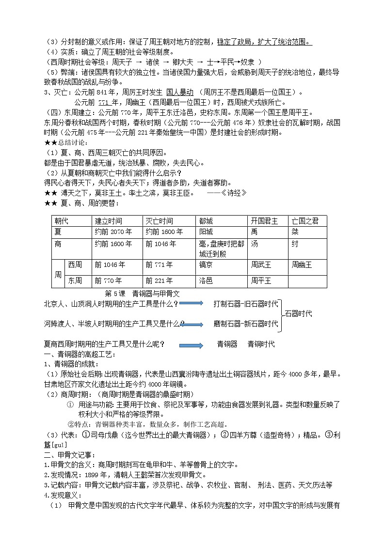 七上第二单元夏商周时期：早期国家与社会变革B卷———知识点精讲+2022真题练习（教师版）第2页