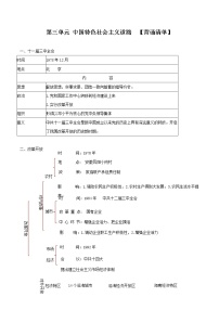 初中历史中考复习 专题03  中国特色社会主义道路（背诵清单)