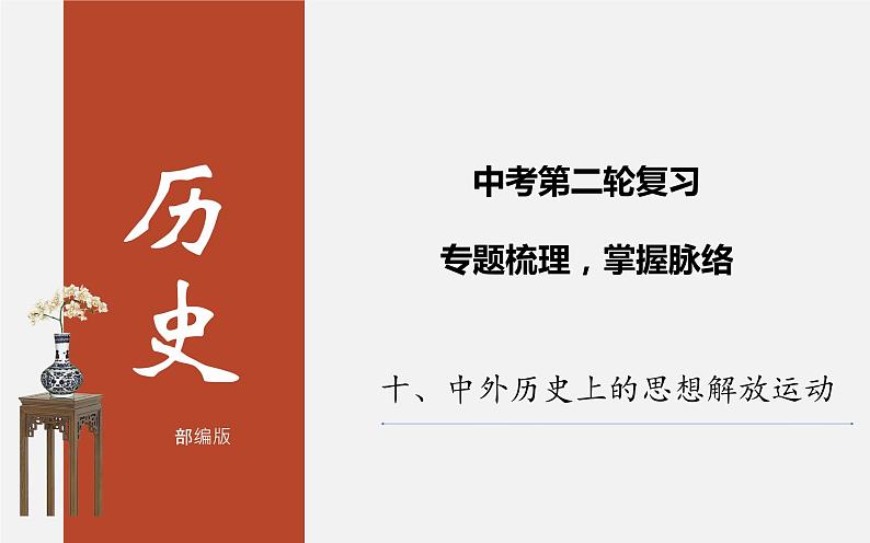 初中历史中考复习 专题10 中外历史上的思想解放运动-2020年中考历史二轮复习考点讲练课件第1页