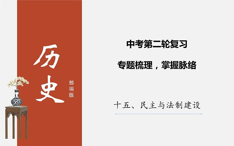 初中历史中考复习 专题15 民主与法制建设-2020年中考历史二轮复习考点讲练课件第1页