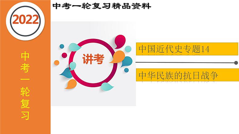 初中历史中考复习 专题14 中华民族的抗日战争（课件）-【中考培优】2022年中考历史一轮复习精品课件+专项训练（部编版）01