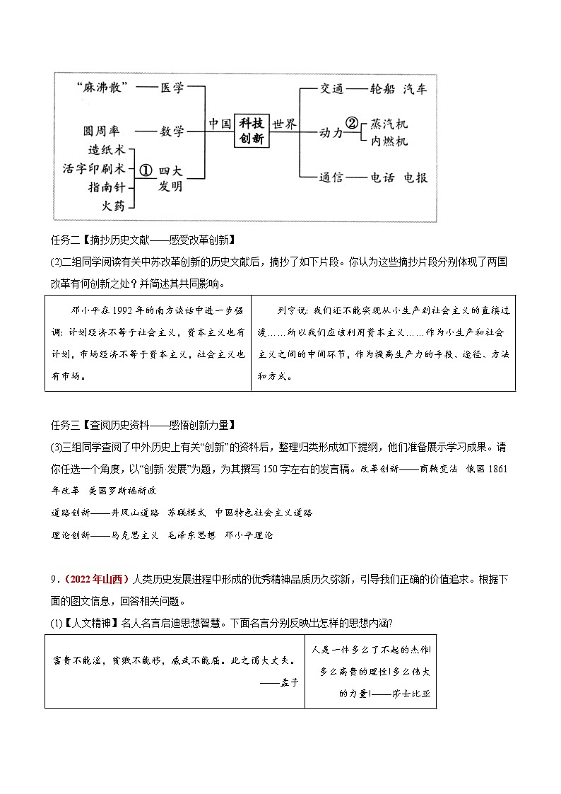 初中历史中考复习 专题28 经济大危机和第二次世界大战（第01期）-2022年中考历史真题分项汇编（全国通用）（原卷版）第3页