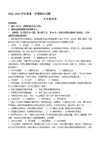 广东省江门市开平市2022-2023学年九年级上学期期末历史试题（含答案）