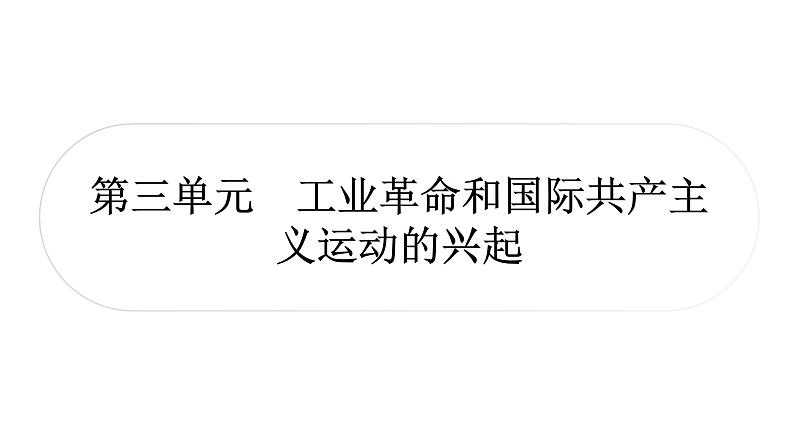 中考历史复习世界近代史第三单元工业革命和国际共产主义运动的兴起教学课件第1页