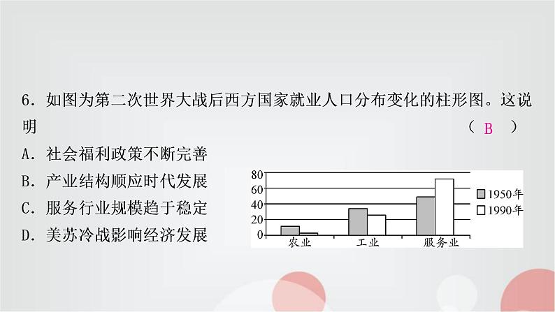 中考历史复习世界现代史第三单元二战后的世界变化作业课件第7页