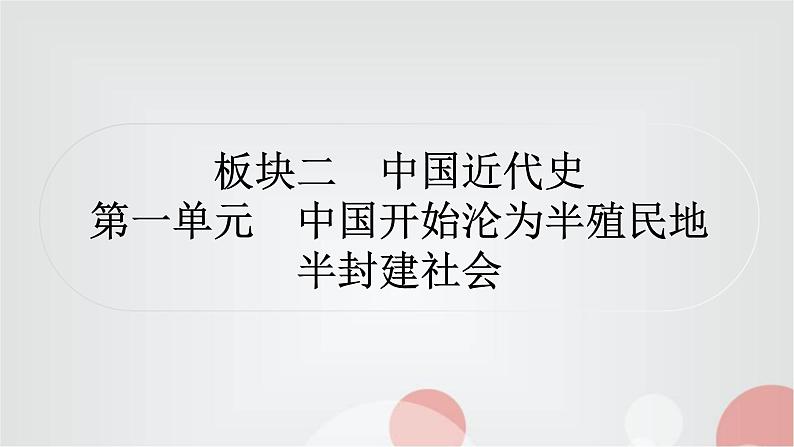 中考历史复习中国近代史第一单元中国开始沦为半殖民地半封建社会作业课件01