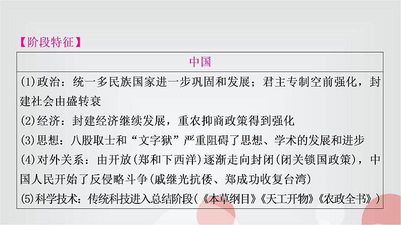 中考历史复习中国古代史第七单元明清时期：统一多民族国家的巩固与发展教学课件03