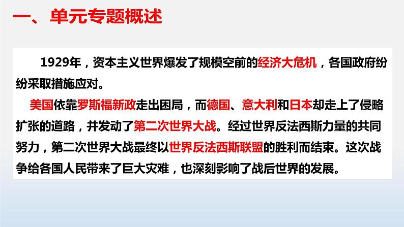 专题02 经济大危机和第二次世界大战-中考历史第一轮复习夯实基础靶向示范课件（部编版）03