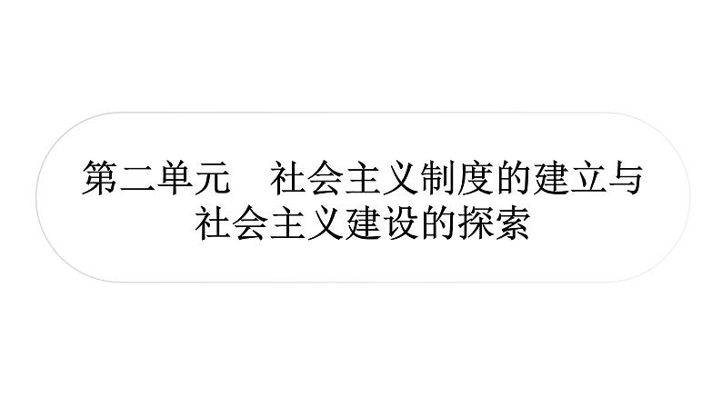 中考历史复习中国现代史第二单元社会主义制度的建立与社会主义建设的探索教学课件01