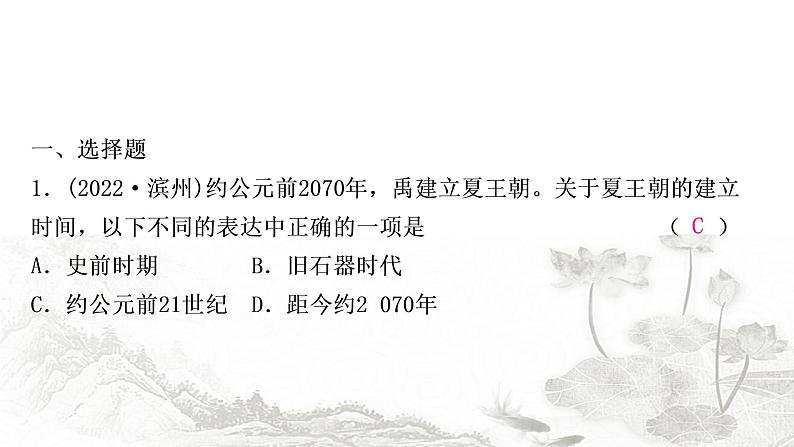 中考历史复习中国古代史第二单元夏商周时期：早期国家与社会变革作业课件02