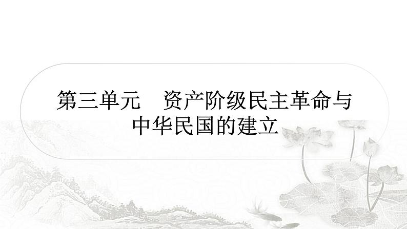 中考历史复习中国近代史第三单元资产阶级民主革命与中华民国的建立作业课件01