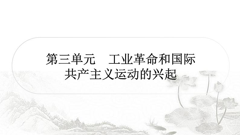 中考历史复习世界近代史第三单元工业革命和国际共产主义运动的兴起作业课件第1页