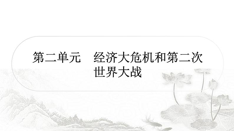 中考历史复习世界现代史第二单元经济大危机和第二次世界大战作业课件第1页