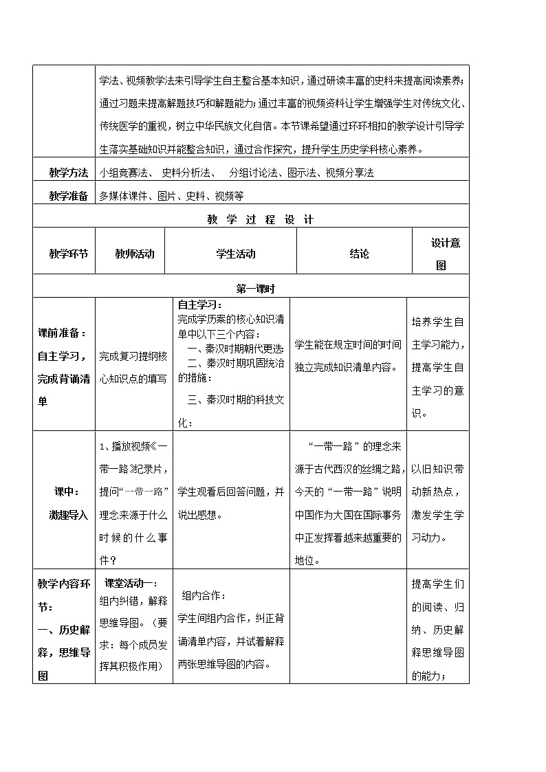 专题03 秦汉时期：统一多民族国家的建立与巩固（教学设计）-中考历史一轮复习（部编版）02