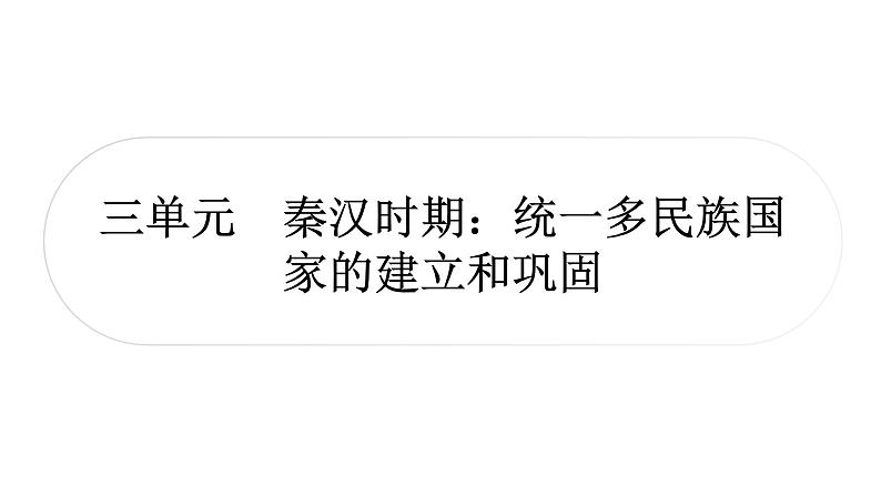 中考历史复习中国古代史第三单元秦汉时期：统一多民族国家的建立和巩固教学课件第1页