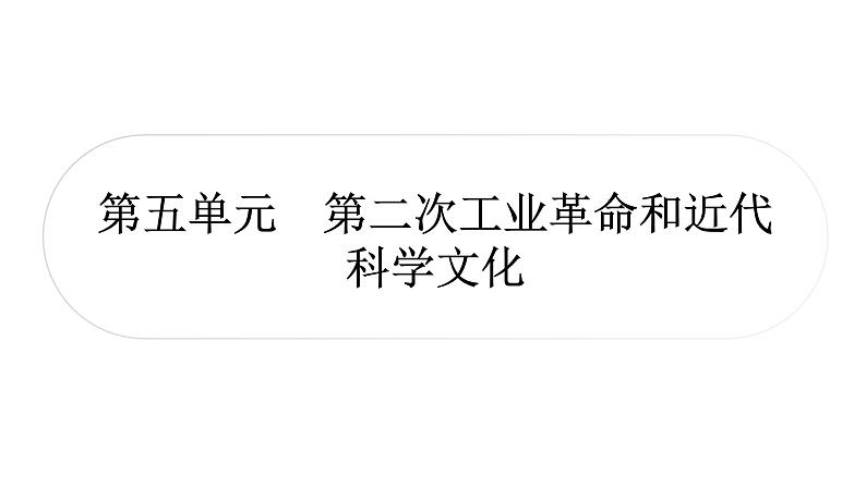 中考历史复习世界近代史第五单元第二次工业革命和近代科学文化教学课件第1页