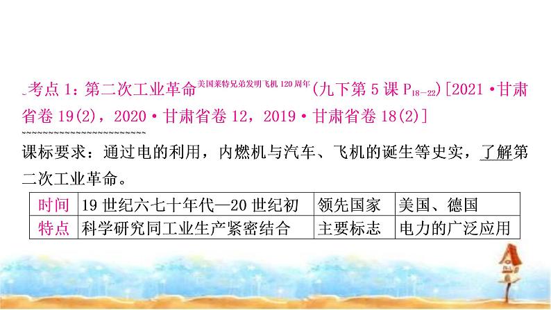 中考历史复习世界近代史第五单元第二次工业革命和近代科学文化教学课件第4页