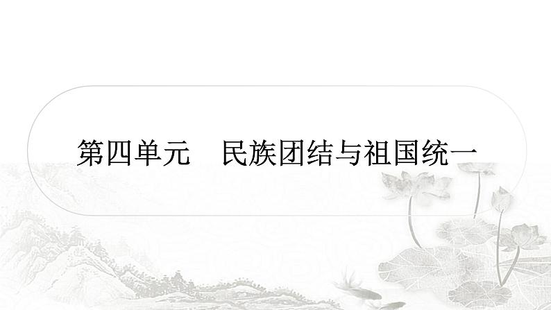 中考历史复习中国现代史第四单元民族团结与祖国统一作业课件01