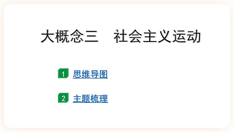 【中考一轮复习】2023年中考历史一轮复习课件： 世界史《 大概念三 社会主义运动 》第2页