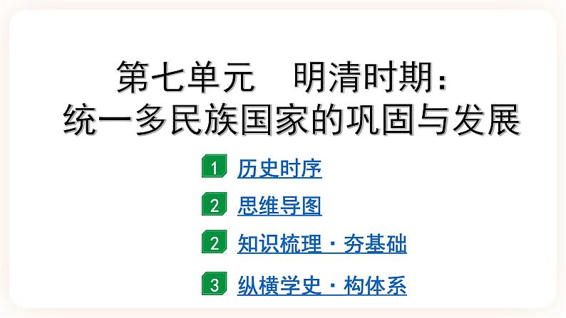 【中考一轮复习】2023年中考历史一轮复习课件： 中国古代史 《第七单元 明清时期：统一多民族国家的巩固和发展 》02