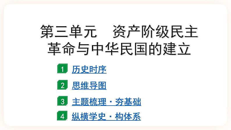 【中考一轮复习】2023年中考历史一轮复习课件： 中国近代史《 第三单元 资产阶级民主革命与中华民国的建立》02