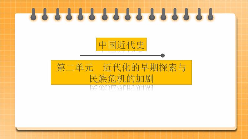 【中考一轮复习】2023年中考历史一轮复习课件：中国近代史《 第二单元  近代化的早期探索与民族危机的加剧》01