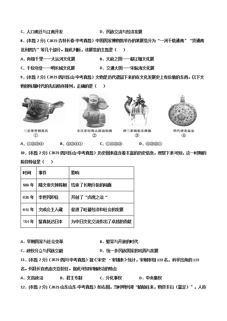 【中考一轮复习】中考历史一轮复习背诵+精讲+讲练：专题08《中国古代史综合：古代史综述+时空线索+思维导图+易错提醒》（精品课件+背诵清单+模拟题含答案）03