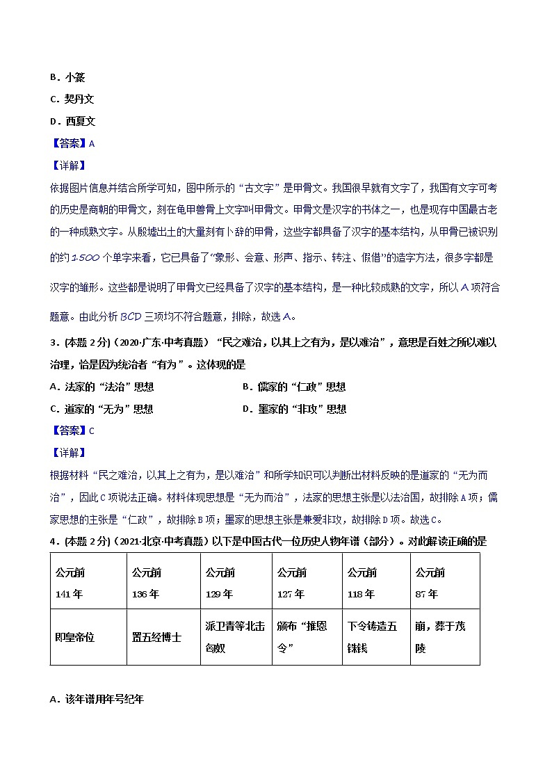 【中考一轮复习】中考历史一轮复习背诵+精讲+讲练：专题08《中国古代史综合：古代史综述+时空线索+思维导图+易错提醒》（精品课件+背诵清单+模拟题含答案）02