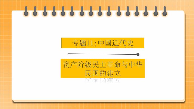 【中考一轮复习】中考历史一轮复习背诵+精讲+讲练：专题11《资产阶级民主革命与中华民国的建立》（精品课件+背诵清单+真题演练）01
