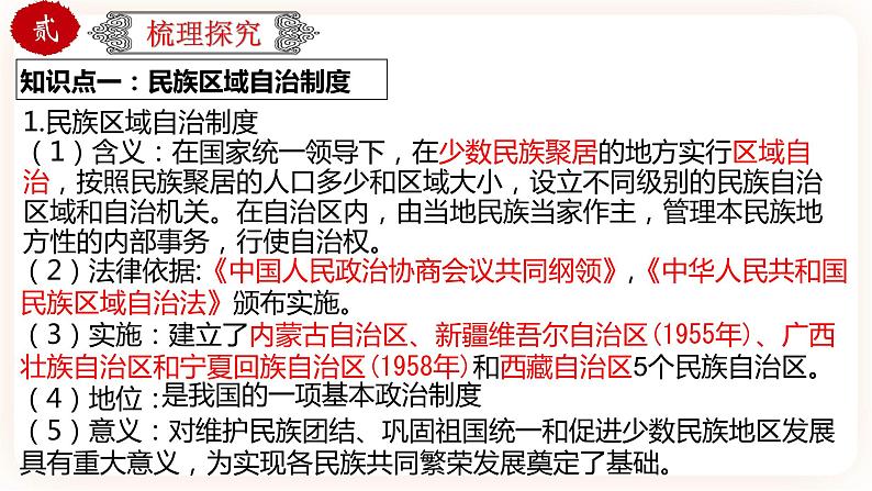 【中考一轮复习】中考历史一轮复习背诵+精讲+讲练：专题21《 民族团结与祖国统一》（精品课件+背诵清单++试题练习+真题演练）04