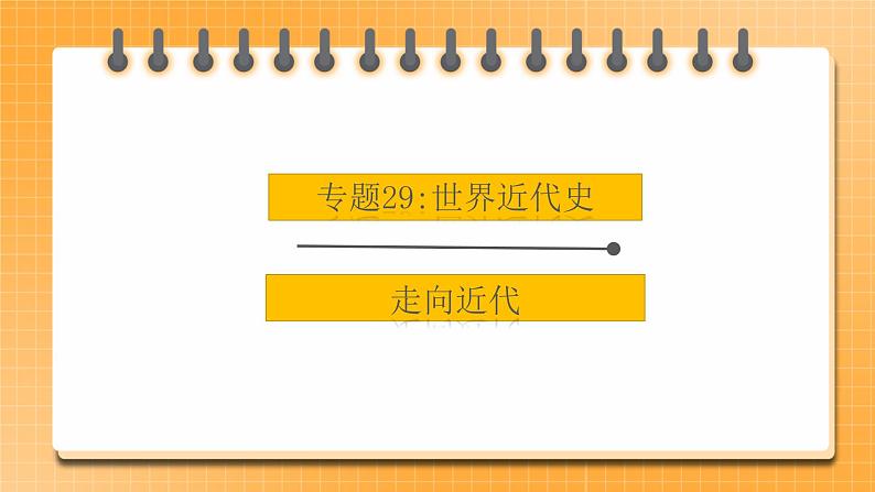 【中考一轮复习】中考历史一轮复习背诵+精讲+讲练：专题29《 走向近代》（精品课件+背诵清单+试题演练+真题演练）01