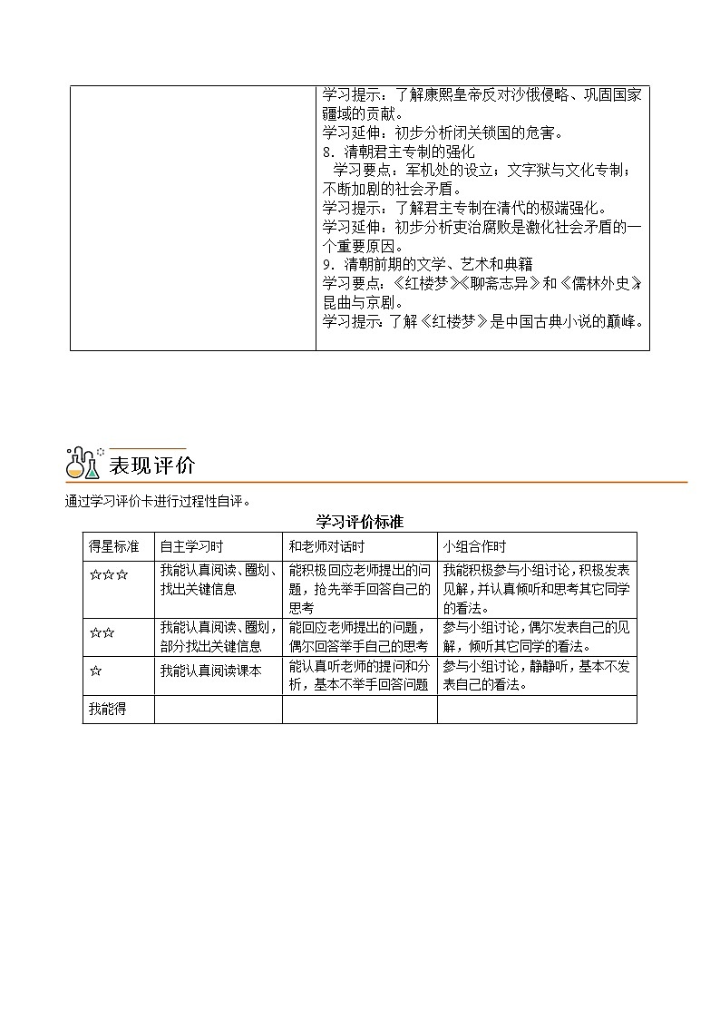 【备考2023】中考历史一轮复习：专题07 《明清时期：统一多民族国家的巩固与发展》（七下）（精品课件+学评案）02