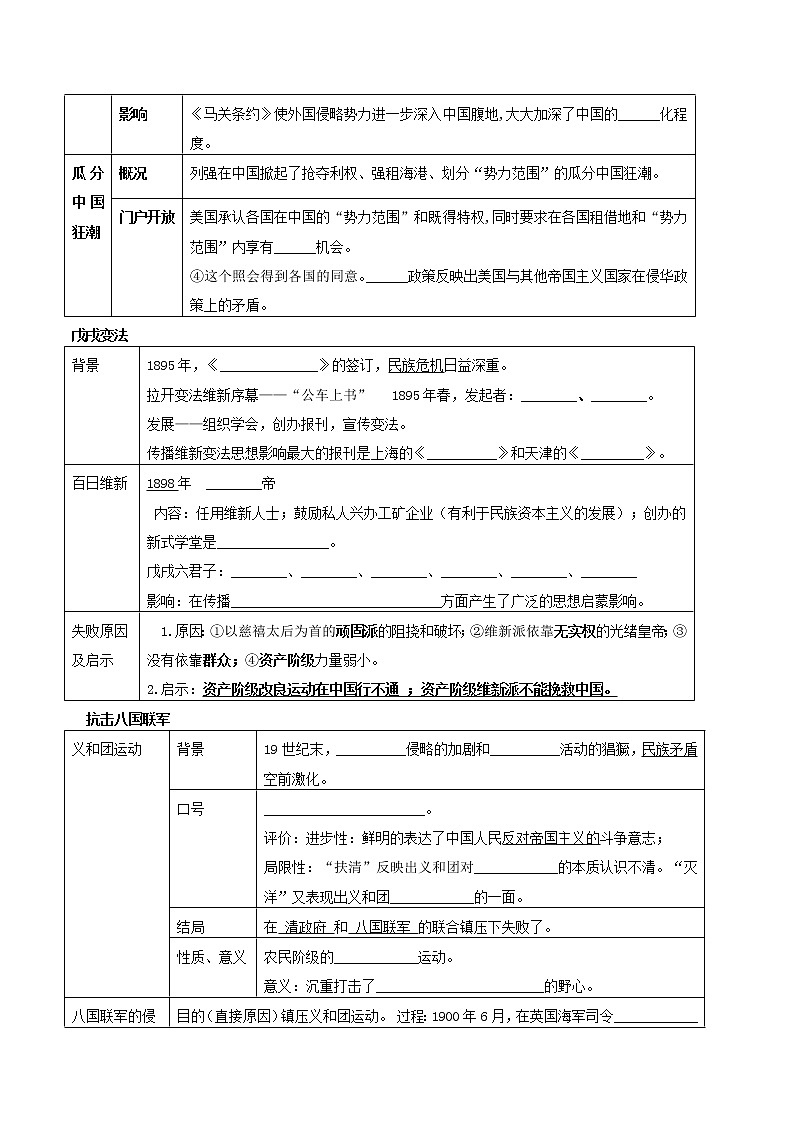 专题09 《近代化的早期探索与民族危机的加剧》（八上）（教师版）（学评案）第3页