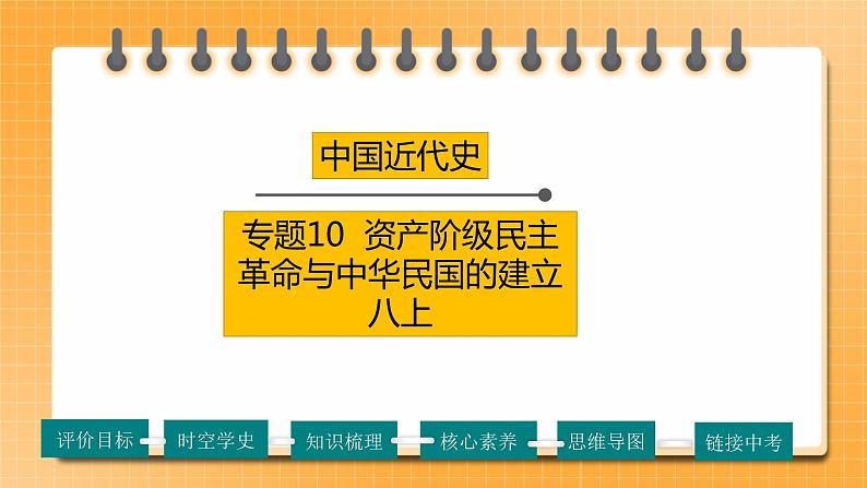 【备考2023】中考历史一轮复习：专题10 《 资产阶级民主革命与中华民国的建立》（八上）（精品课件+学评案）01