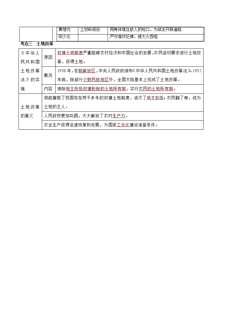 专题16《 中华人民共和国的成立与巩固》（八下）（学生版）（学评案+跟踪训练）第3页