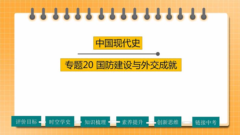 【备考2023】中考历史一轮复习：专题20 《国防建设与外交成就》（八下）（精品课件+学评案+真题演练）01