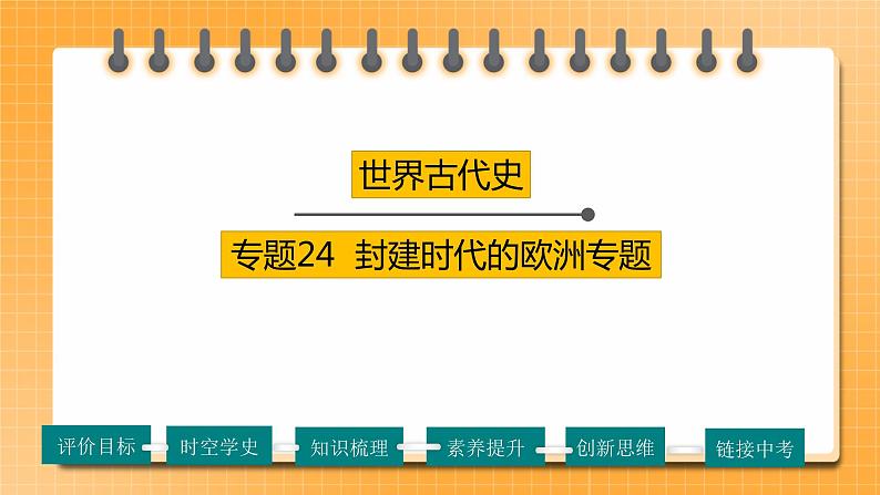 【备考2023】中考历史一轮复习：专题24《封建时代的欧洲》（九上）（精品课件+学评案+真题演练）01