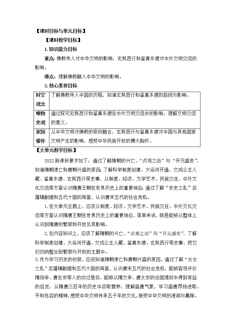部编版七年级下册历史大单元教学第一单元6佛法西来又东去-主要对应七下第4课唐朝的中外交流PPT课件+教案02
