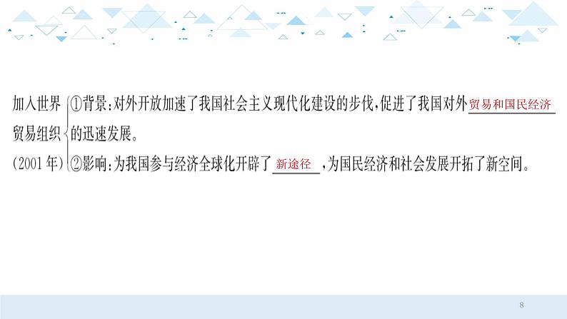 中考总复习历史14中国现代史二、中国特色社会主义道路课件08