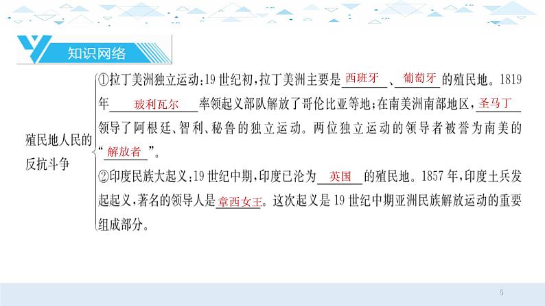 中考总复习历史17世界近代史二、殖民地人民的反抗与资本主义制度的扩展、第二次工业革命和近代科学文化课件第5页