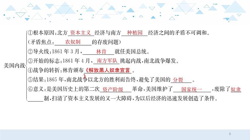 中考总复习历史17世界近代史二、殖民地人民的反抗与资本主义制度的扩展、第二次工业革命和近代科学文化课件第8页