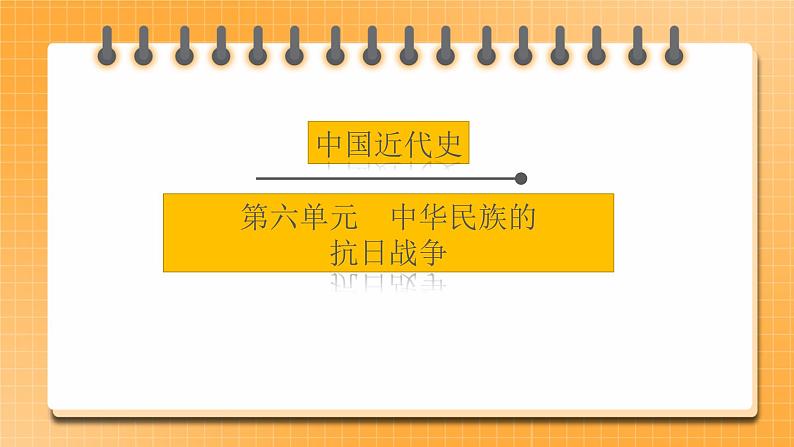 备考2023历史中考一轮（中国近代史）《 第六单元 中华民族的抗日战争》 课件01