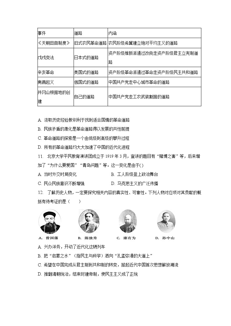 2023年广东省深圳市中考历史模拟试卷（一）（含解析）03