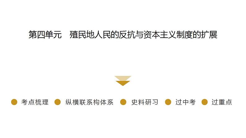 2023年广东省中考历史一轮复习教材梳理世界近代史第四单元 殖民地人民的反抗与资本主义制度的扩展课件02