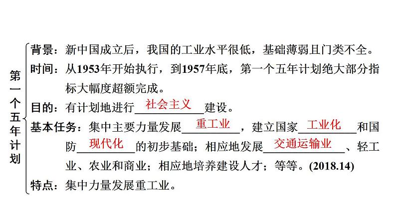 2023年广东省中考历史一轮复习教材梳理中国现代史第二单元社会主义制度的建立与社会主义建设的探索课件07