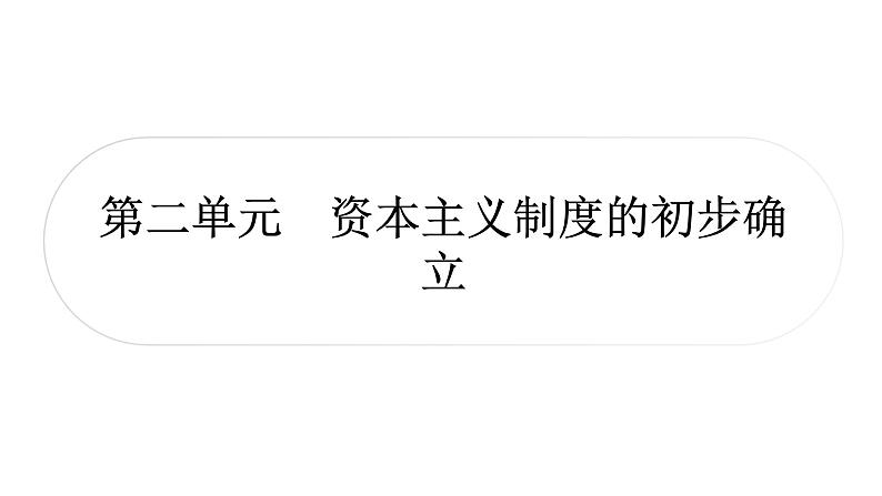 中考历史复习世界近代史第二单元资本主义制度的初步确立作业课件01