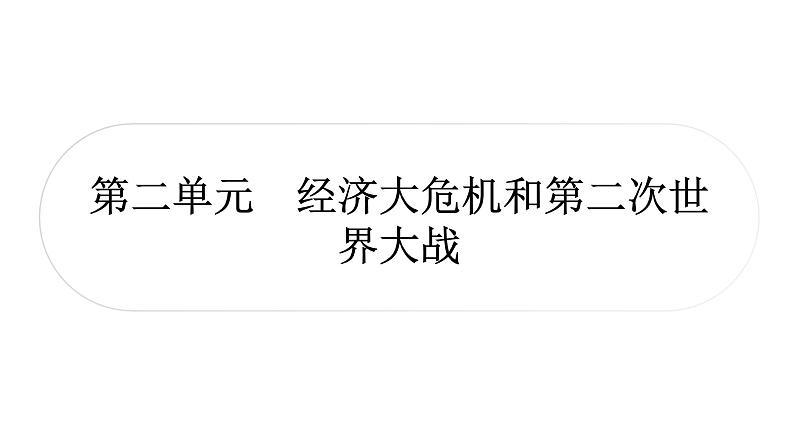 中考历史复习世界现代史第二单元经济大危机和第二次世界大战作业课件01