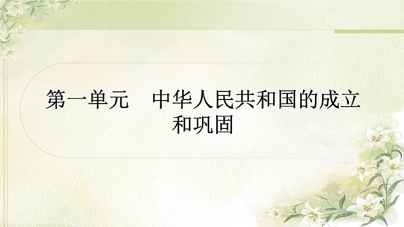 中考历史复习中国现代史第一单元中华人民共和国的成立和巩固教学课件03